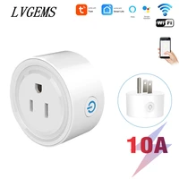 10a tuya wifi socket 2 pin us plug adapter diy smart home pop outlet power monitor timer work with google home alexa