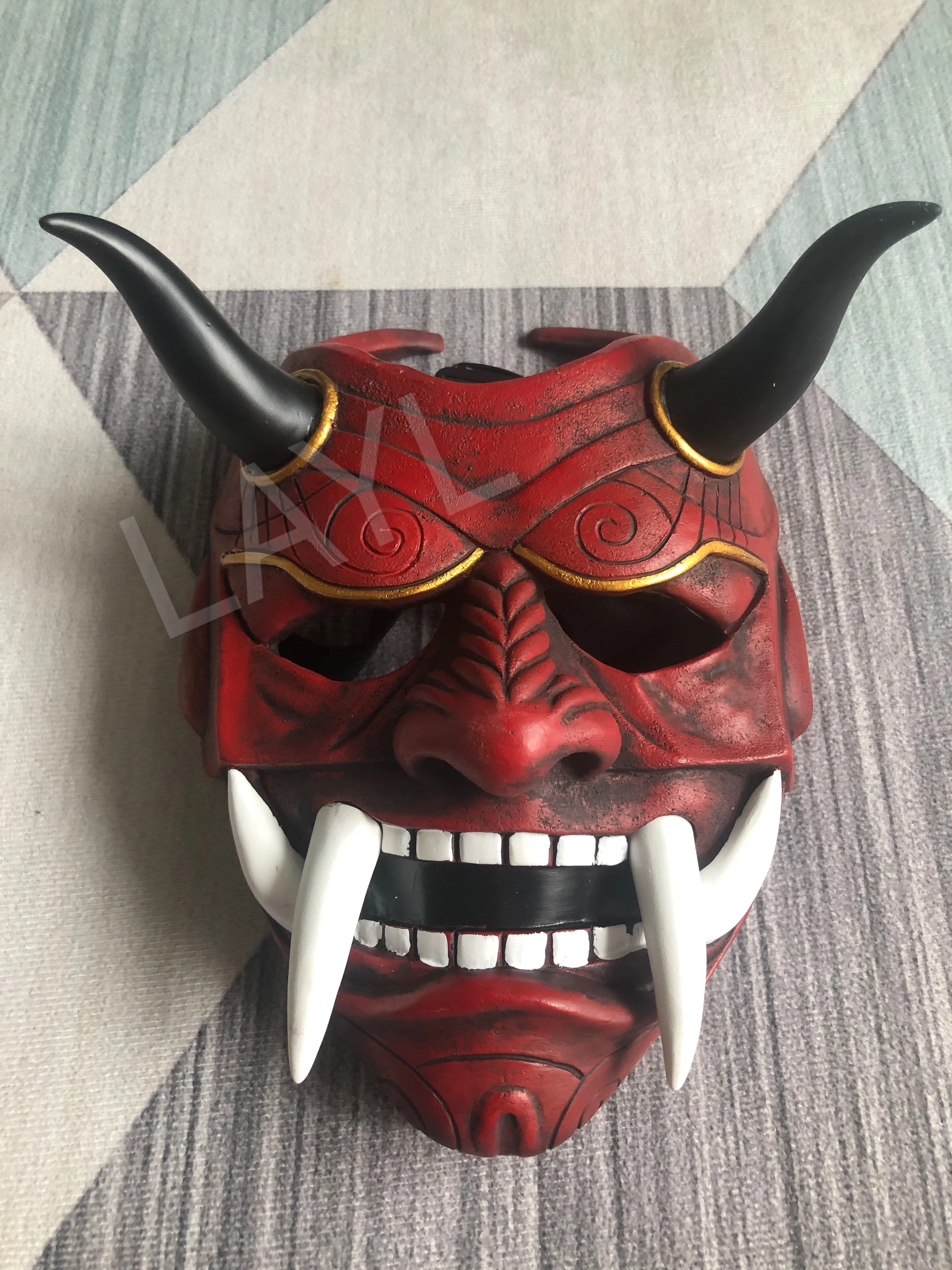 Самурайская маска японская для косплея страшная смола тушь ресниц ужасная аниме