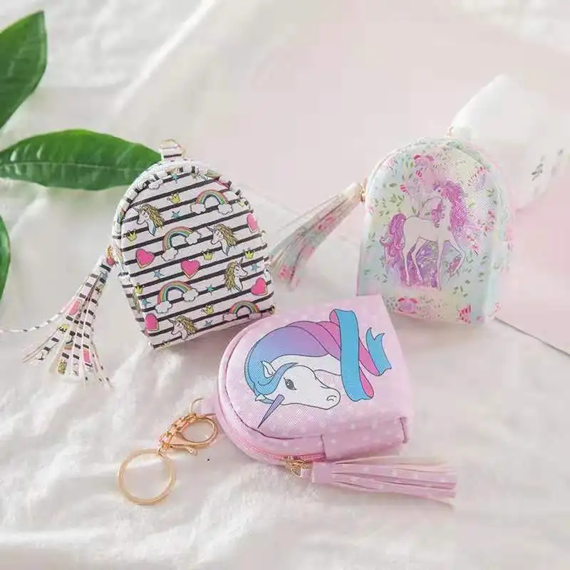 

2020 New Creative Cartoon Cute Unicorn Mini Coin Purse Fashionable Multifunctional Key Case All-match