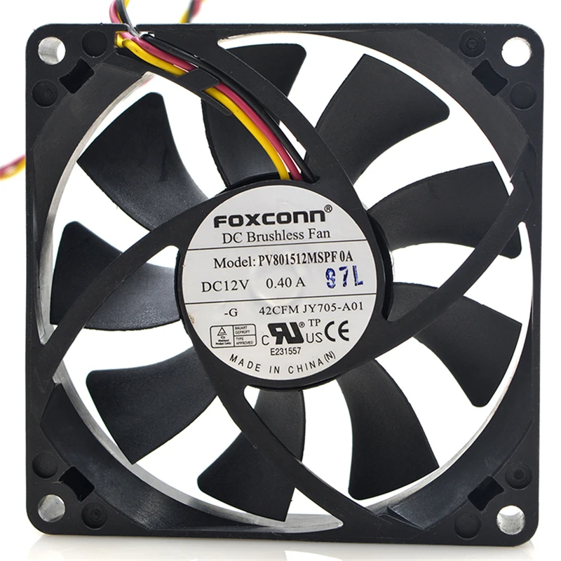 Новый оригинальный большой внешний охлаждающий вентилятор PV801512MSPF 0A 12V 0.40A 8015 8 см