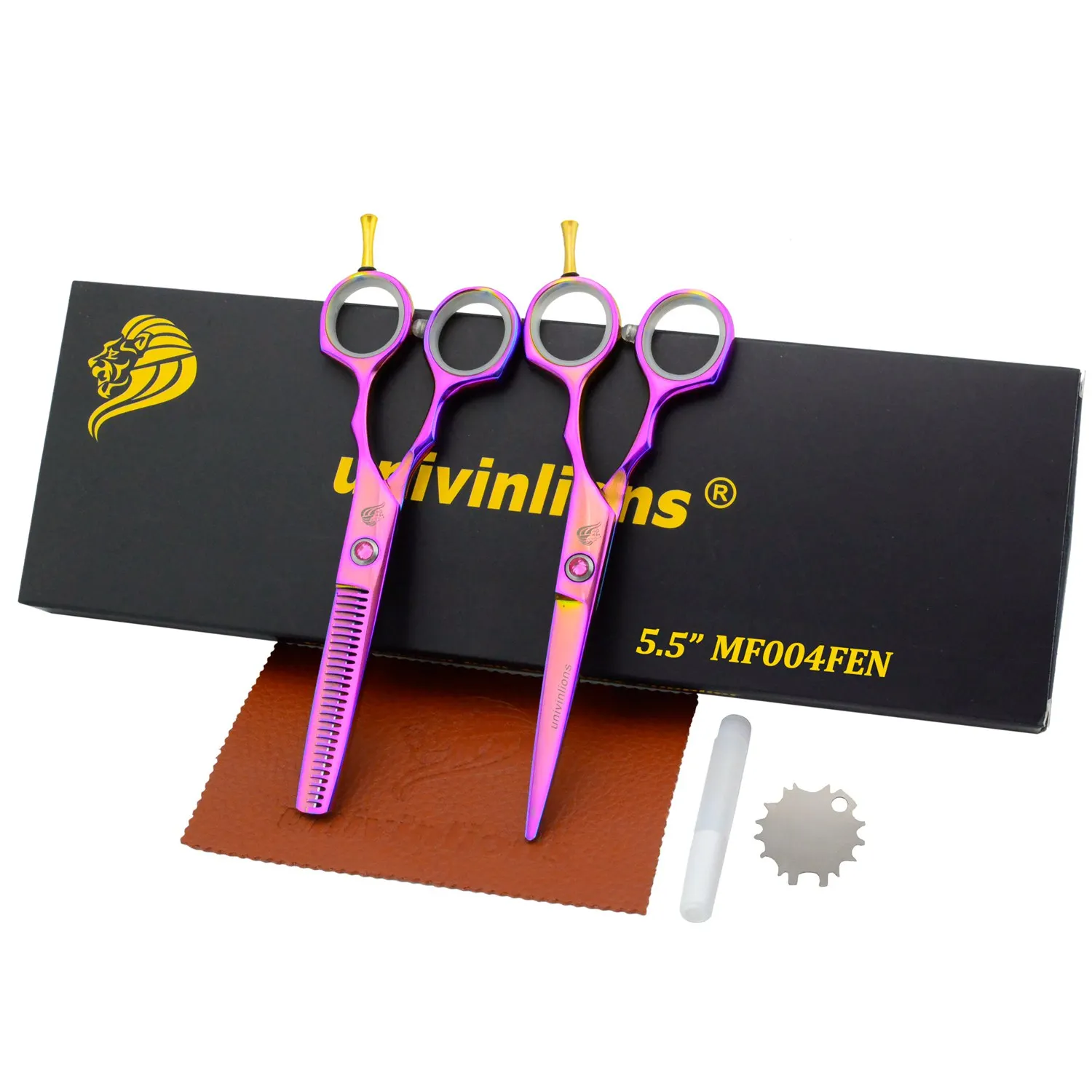 5.5" Rainbow Titanium Hair Scissors Titan Hairdressing Cheap Thinning Haircutter Barber Razor Edge Shears Kit | Красота и