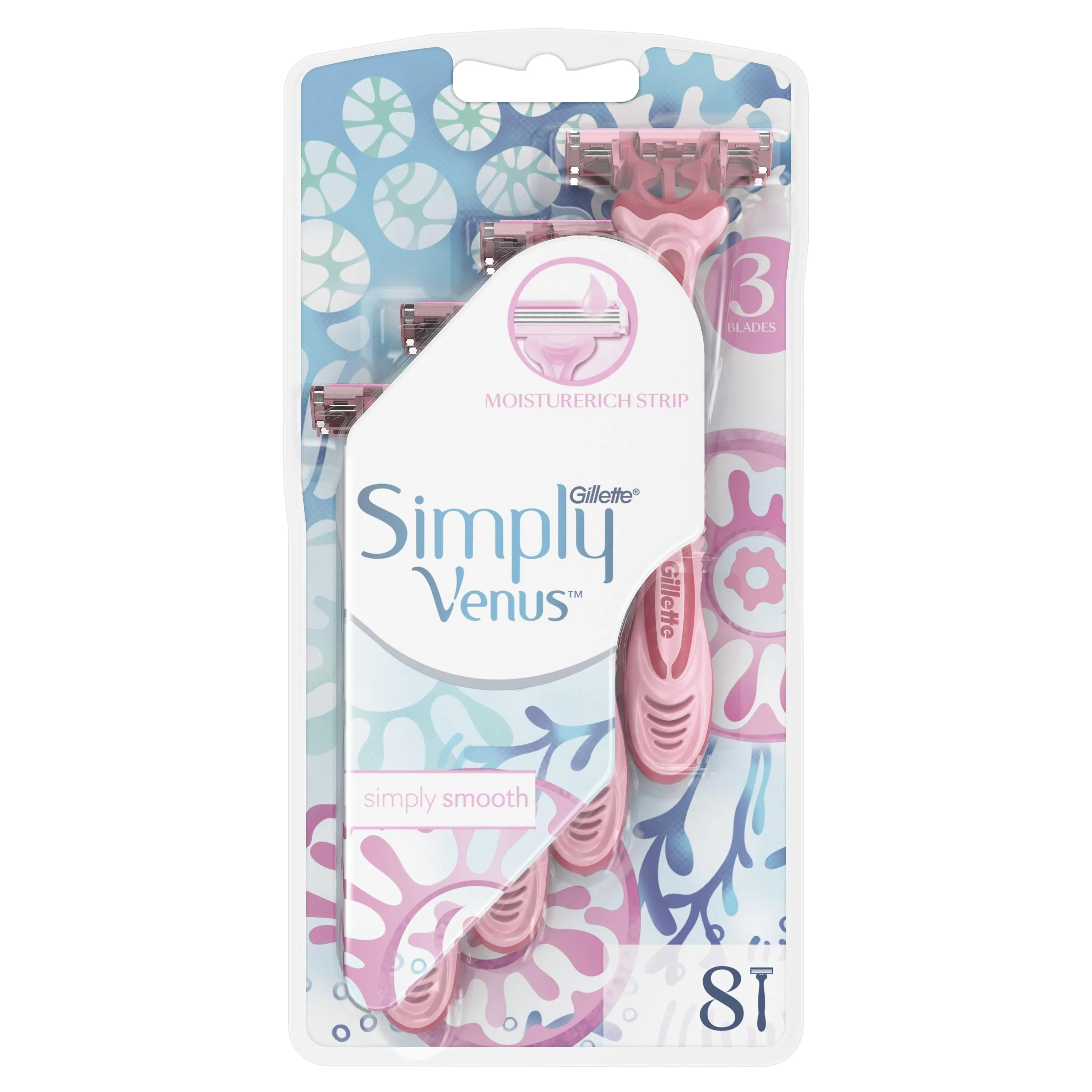 Одноразовые бритвы Gillette Venus3 Simply 8 шт.| |