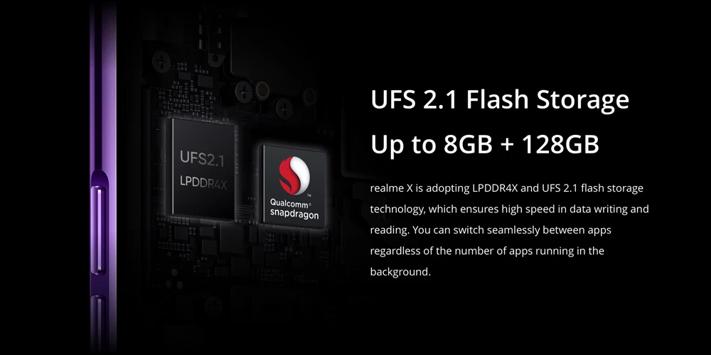 Realme X Snapdragon 710, четыре ядра, 4 ГБ, 64 ГБ, 6,53 дюйма, FHD+ мобильный телефон, 48MP камера VOOC 3,0, быстрое зарядное устройство, смартфон