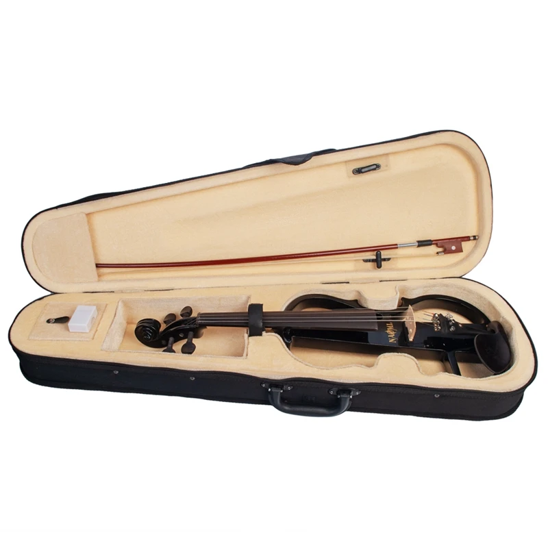 NAOMI электрическая скрипка 4/4 полноразмерная W/чехол с бантом для наушников