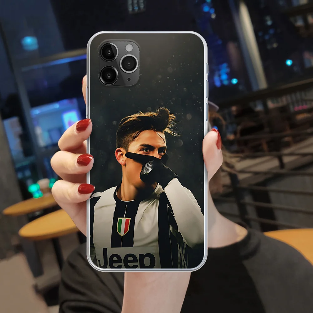 

Paulo Dybala Football Soccer Phone Case cover For iphone 5 5S 6 6S PLUS 7 8 12 mini X XR XS 11 PRO SE 2020 MAX transparent back