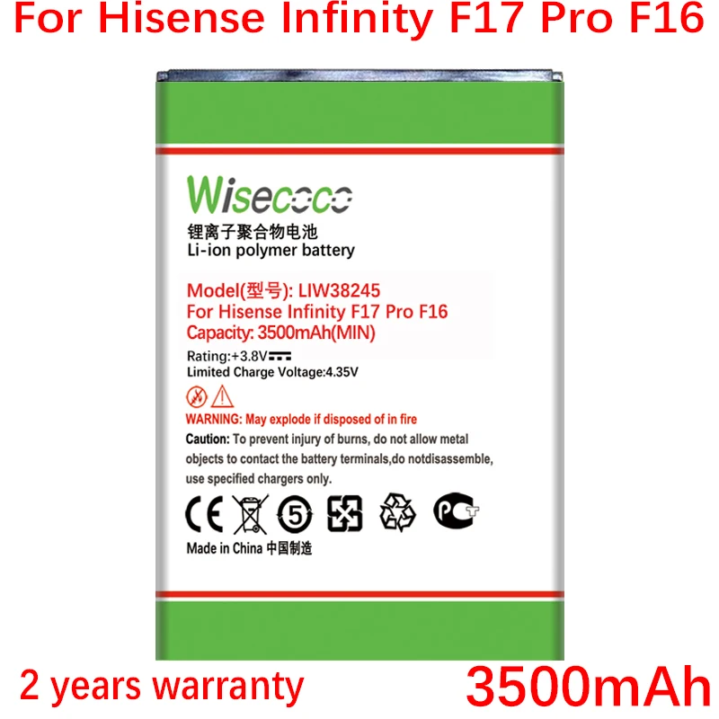 

WISECOCO LIW38245 NEW Battery For Hisense Infinity F17 Pro F16 In Stock High Quality Phone