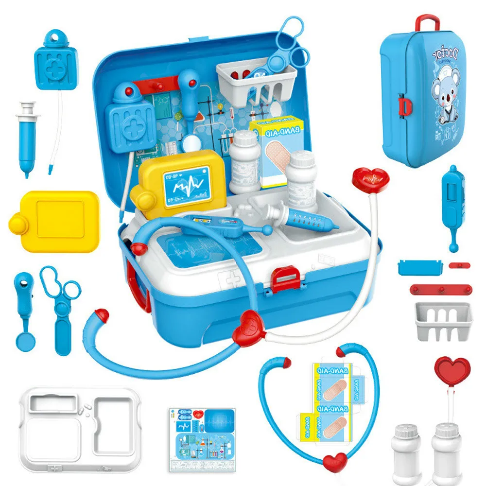 Portable Backpack Medical Kit Doctor Toys Classic Role Play 