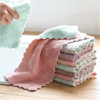 1pcs 5pcs kitchen tool cleaning cloth for washing dishs kitchen double side super absorbent dishcloth kitchen towel rags
