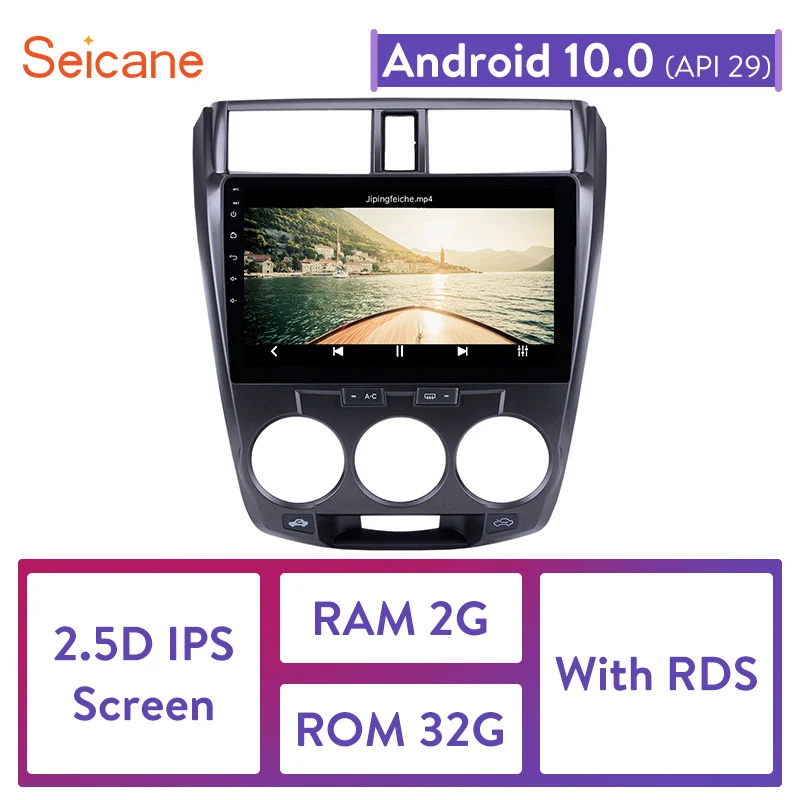 Seicane Android 10 0 2DIN 1 "автомобильное радио с Bluetooth GPS навигацией FM WIFI для 2011-2016 Honda CITY
