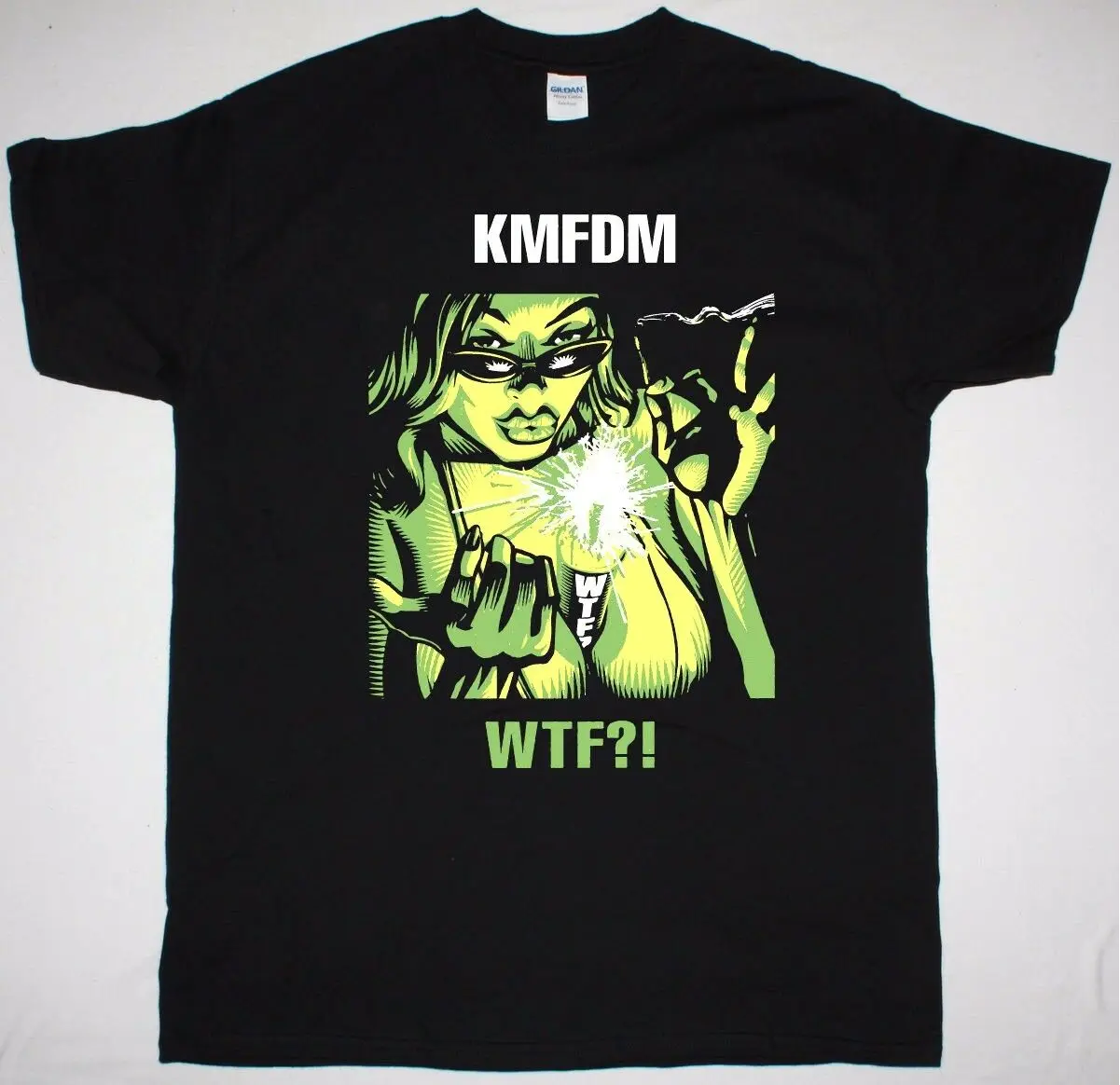 Мужская черная футболка KMFDM WTF промышленные Топы MDFMK в стиле Харадзюку - купить по
