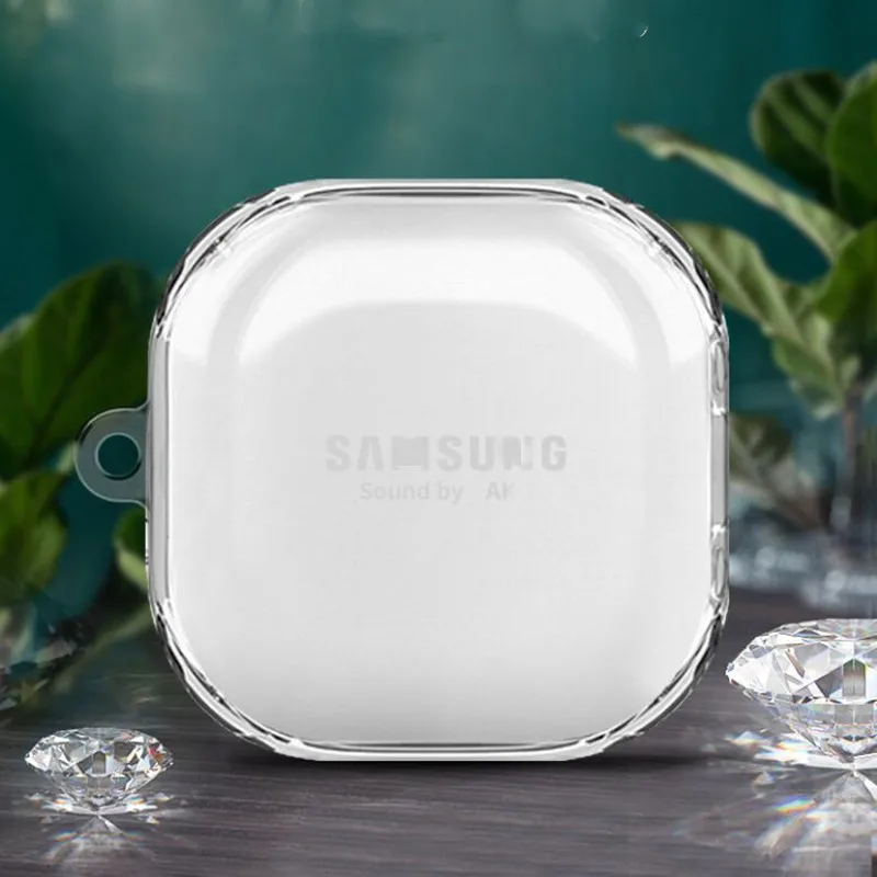 

Совместим с чехлом Samsung Galaxy Buds 2, чехол для Galaxy Buds Pro, чехол для Galaxy Buds Live, прозрачный защитный чехол из ТПУ