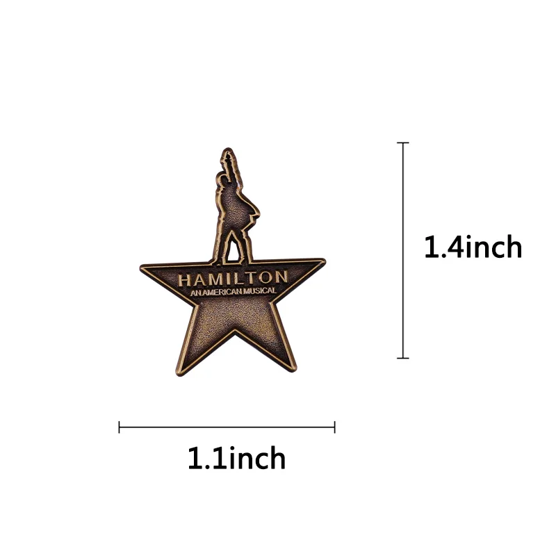 Музыкальная эмалированная булавка с пятиконечной звездой Merican когда вы живете на