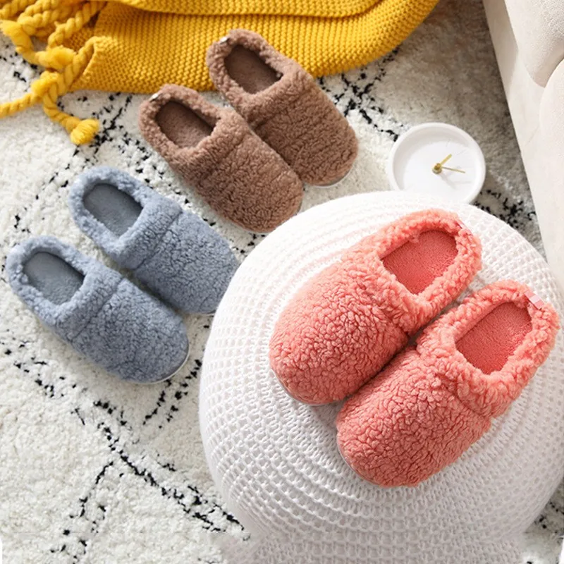 

Women Winter Slippers House Soft Sole Slip On Fluffy Warm Casual Unisex Men Lady Girl Indoor Bedroom Fur Shoes Zapatillas Mujer