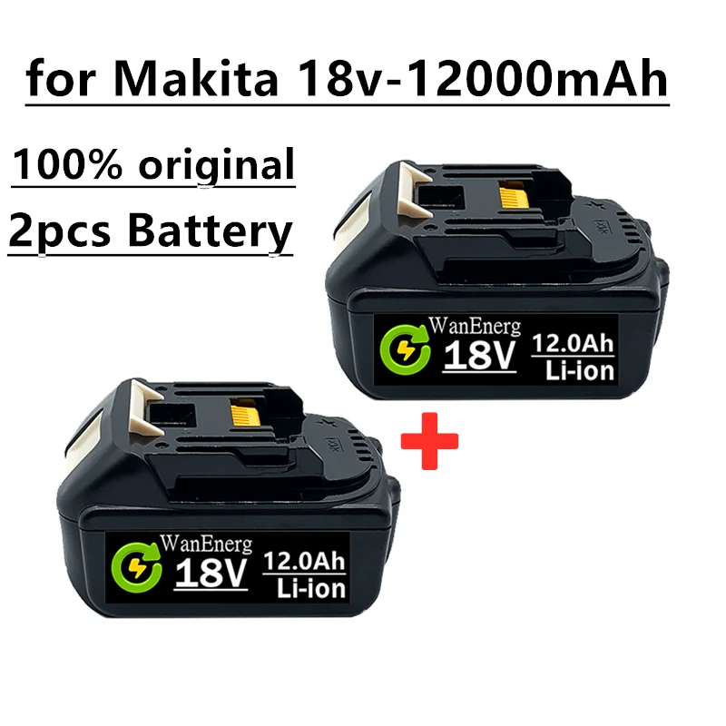 

2021 Makita bl1880 bl1860 bl1830 rechargeable battery + charger 3a, 2, 18V, 12.0ah, 12000mah Li ion battery, power tools