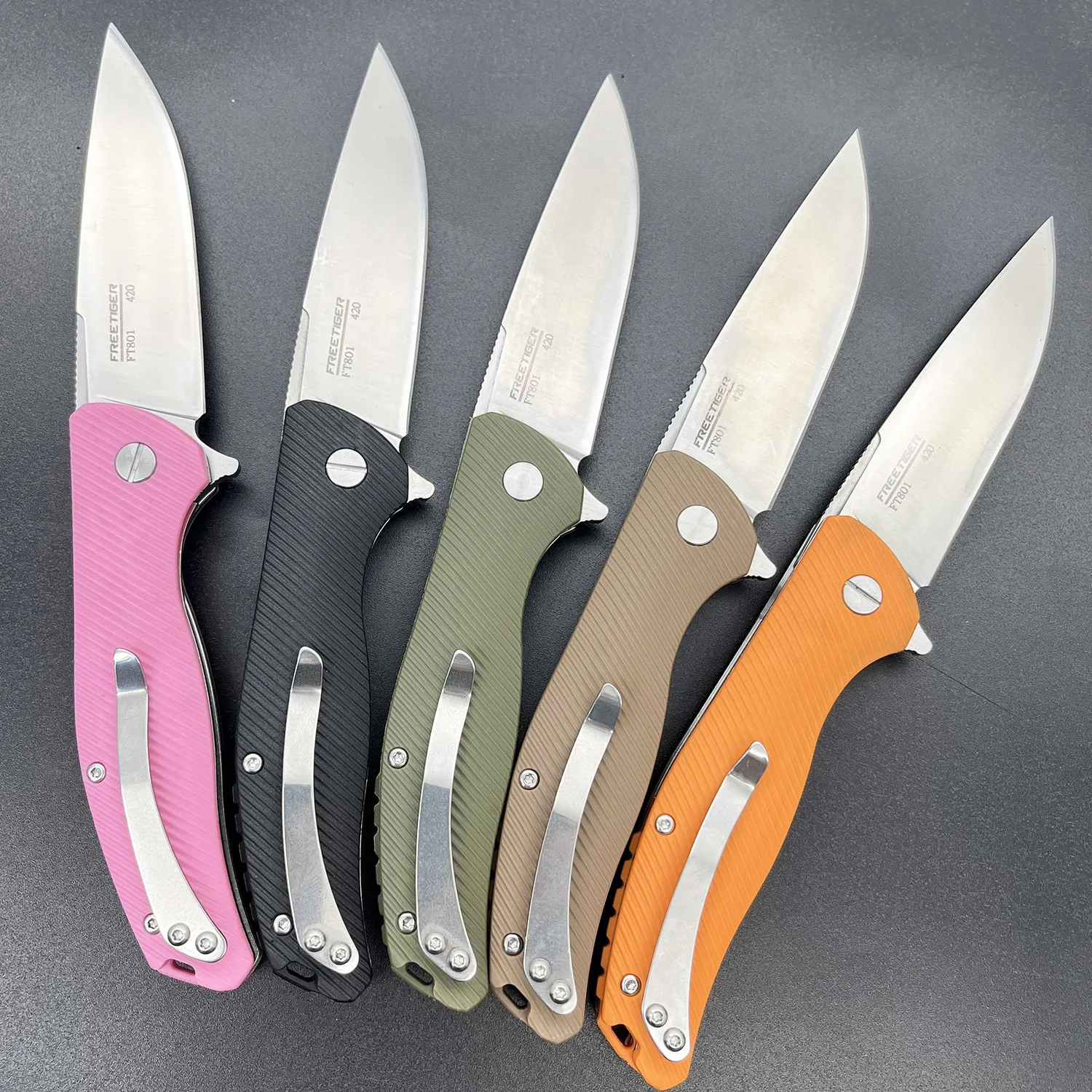 Складной нож FREETIGER FT801 420 лезвия ручка из нейлонового волокна шарикоподшипник