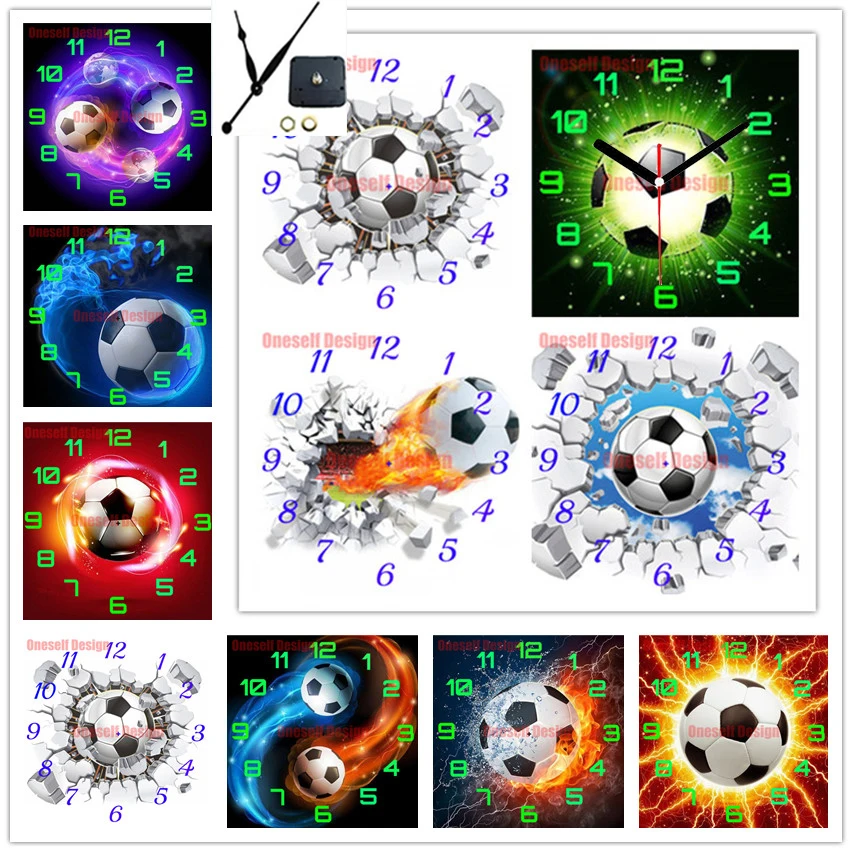 Алмазная живопись 5d и часы футбол мозаика распродажа Стразы картины алмазная