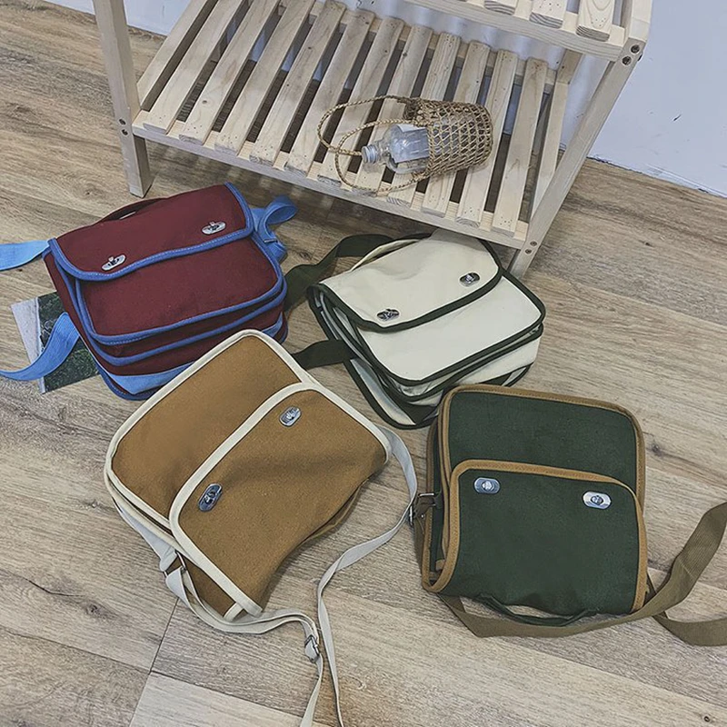 Youda Женская мода Стиль Одноцветный холщовый сумки через плечо большой емкости