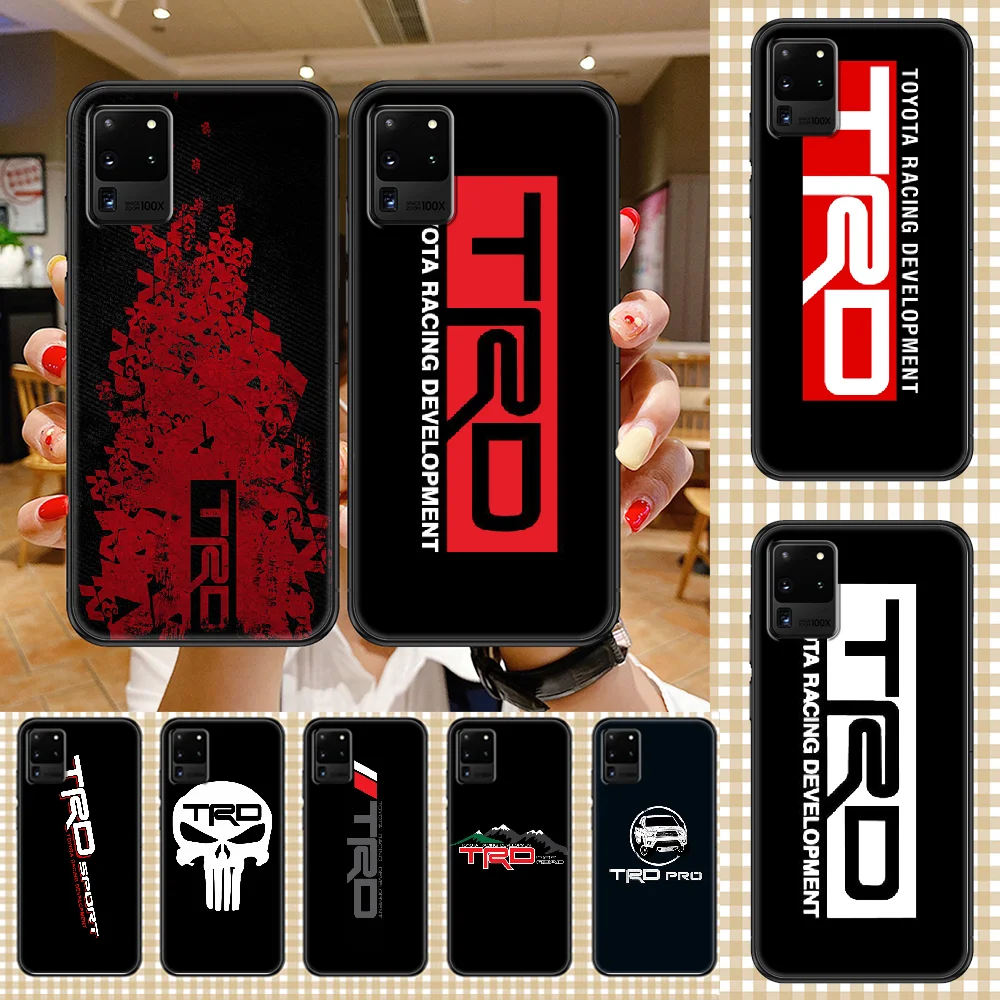 

Car JDM TRD logo Phone case For Samsung Galaxy Note 4 8 9 10 20 S8 S9 S10 S10E S20 Plus UITRA Ultra black tpu hoesjes soft
