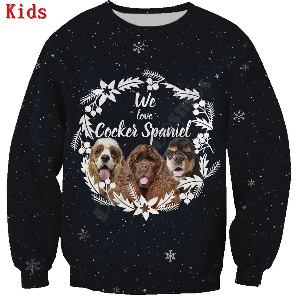 Autumn Siamese 3d printed Hoodies Pullover Boy For Girl Long Sleeve Shirts Kids Christmas Sweatshirt