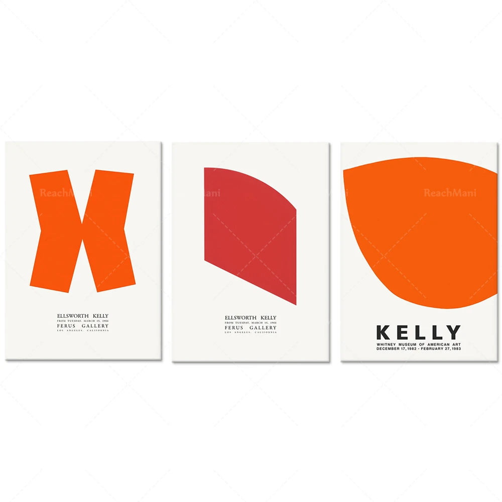 Ellsworth Kelly Art Exhibition Digital Download Плакат винтажный принт архитектуры