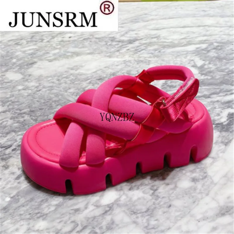 

2021 Summer New Women's Sandals Women's Casual Fashion Casual Velcro Sandals Outdoor Comfortable Platform Women's Shoes