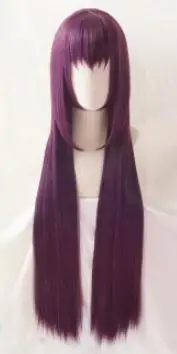 wig В магазине Fate Grand Order Scathach косплей костюм женское платье униформа костюмы для Хэллоуина для женщин аниме одежда наряды cos - Цвет: wig