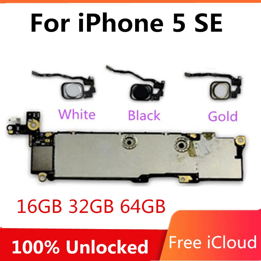 Оригинальная разблокированная материнская плата для iphone SE с/без Touch ID Логическая