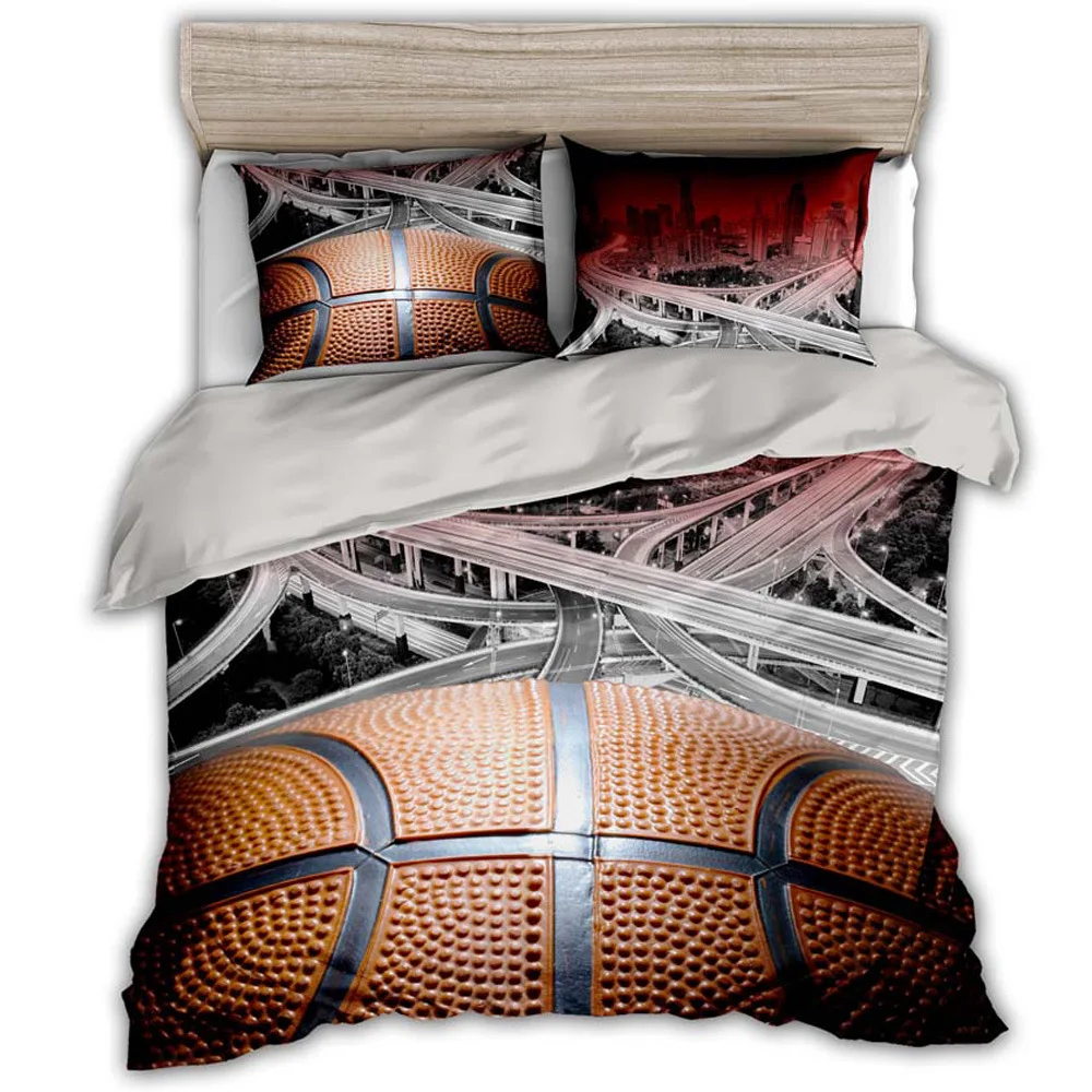 

Men's Basketball Football Sports Series Duvet Cover Customizable 3D Printing Set 2 / 3Pcs Home Textile Sizes King Bedding Set