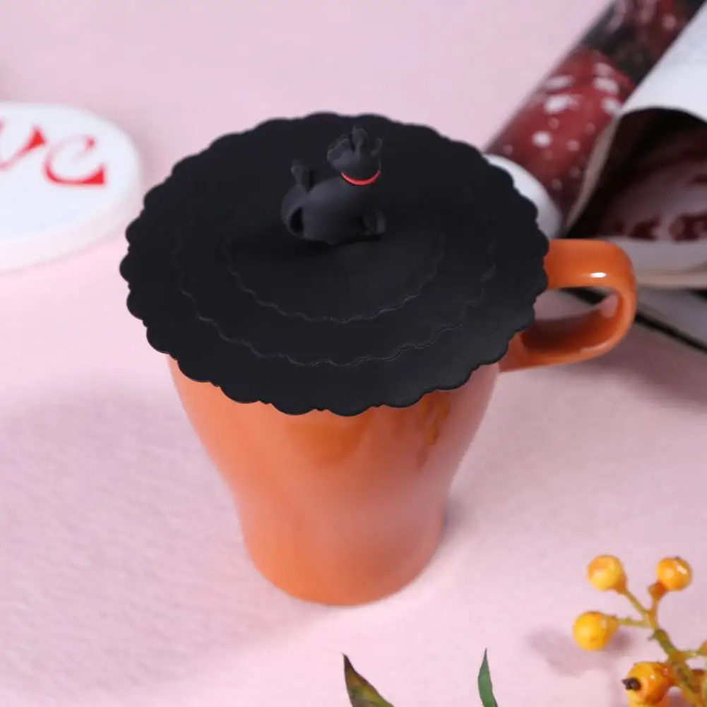 Многоразовые анти пылезащитные крышки для чайная чашка с крышкой милый кот