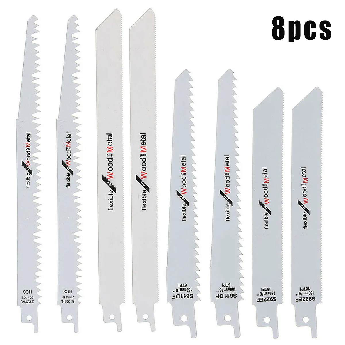 

8pcs Cutter Reciprocating Saw Blades Electric Cutting 227mm/150mm/240mm