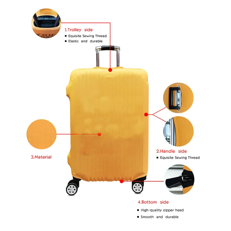 3D чехол для багажа с космическим животным эластичный костюма на колесиках