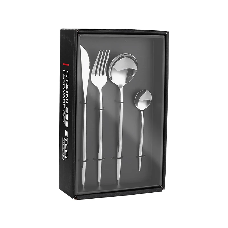 

Gold Dinnerware Set Steak Knife Fork Spoon Sets Cutlery Tableware Luxury Flatware Set Stainless Steel Kitchen Zero Waste Gift