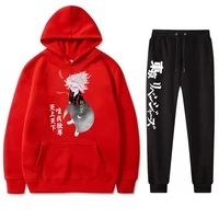 tokyo revengers hoodies pants suit japanese anime copslay sweatshirt trousers set pullovers oversized loose streetwear costume