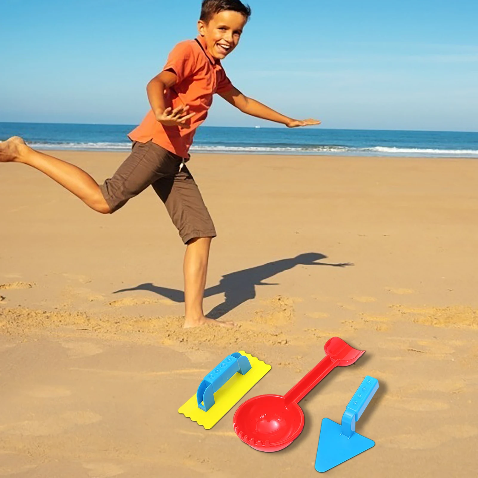 

Summer Beach Shovel Set Outdoor Fun Seaside Game Rich In Color Tool Safety Material Eyes-protective Plastic Toys For Children