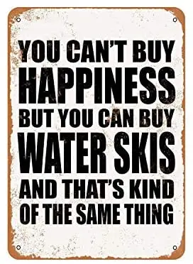 

Нельзя покупать счастье, но можно купить уличный декоративный знак с водными лыжами, 11,8 х 17,8 дюйма