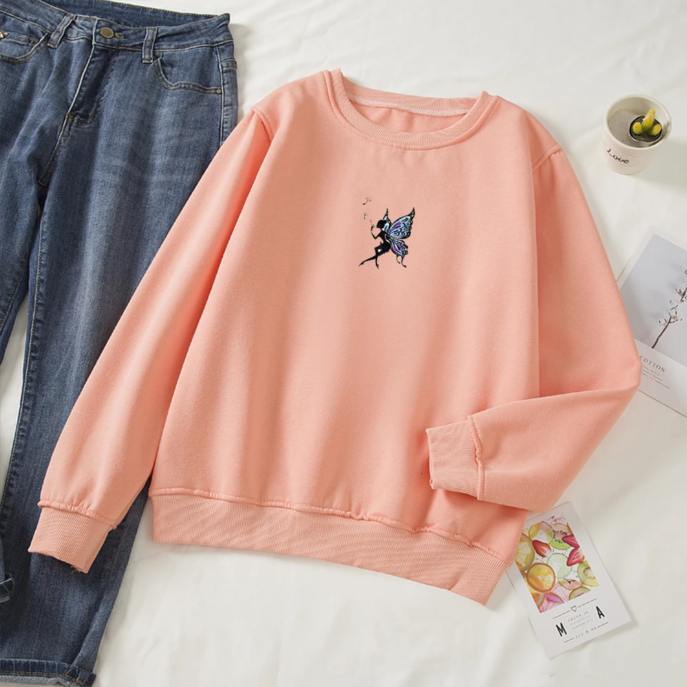 Cute Jackets Women Hoodies Ladies Harajuku Aesthetic 90s Sweatshirts Ulzzang Graphic Butterfly Printed Casual Femmes Sweetshirts