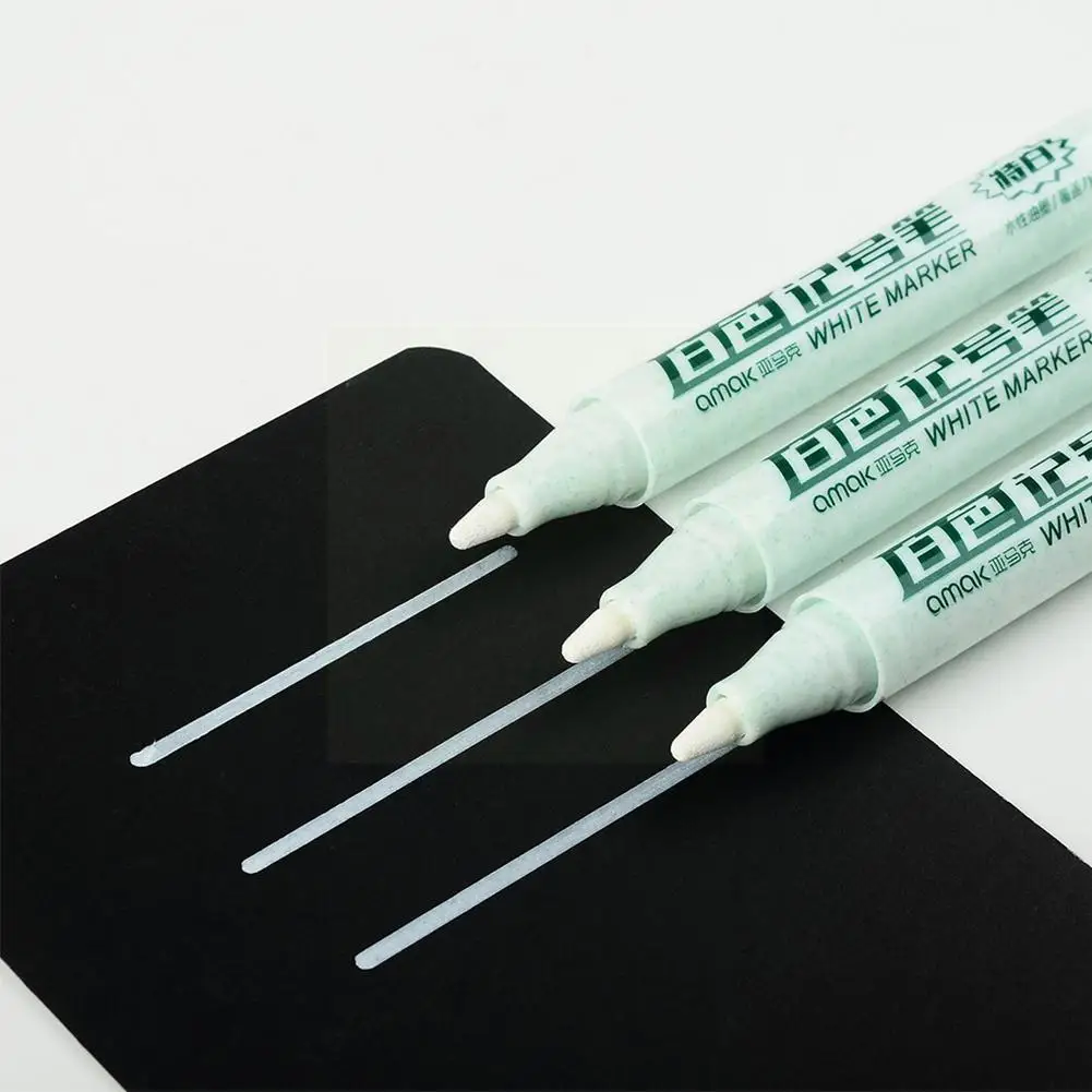 

5pcs White Marker Pen Oily Waterproof Marking Pen Permanent Handicraft Painting DIY Marking Supplies Pencil Art L5F4