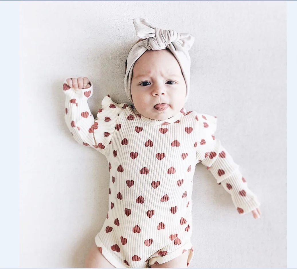 Вязаный комбинезон Pudcoco для новорожденных девочек хлопковый с длинным рукавом и