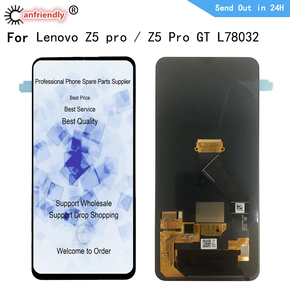 Pantalla LCD AMOLED para Lenovo Z5 pro L78031, Panel t&aacute;ctil, montaje de digitalizador de repuesto para Lenovo Z5pro GT L78032-0