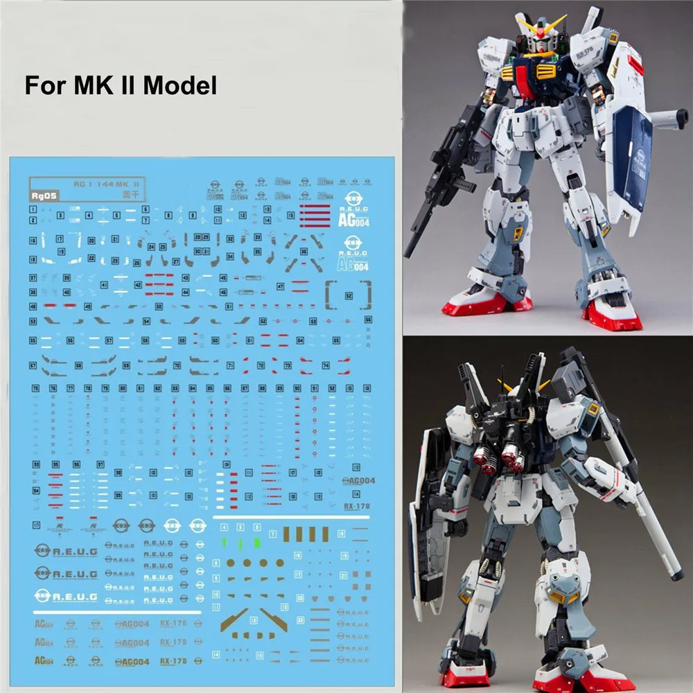 DIY High Quality Water Decal Stickers for 1/144 Bandai RG Gundam MK II AEUG Model Paste | Игрушки и хобби