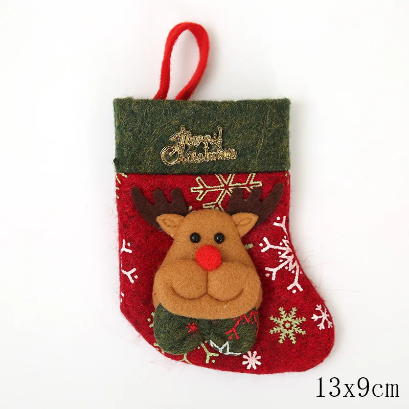style 6-21-elk Подарки на год, сумка, Рождественский чулок, рождественские украшения для дома, Navidad, носки, Natal Tree Decoration Noel, сделай сам, поставки - Цвет: style 6-21-elk