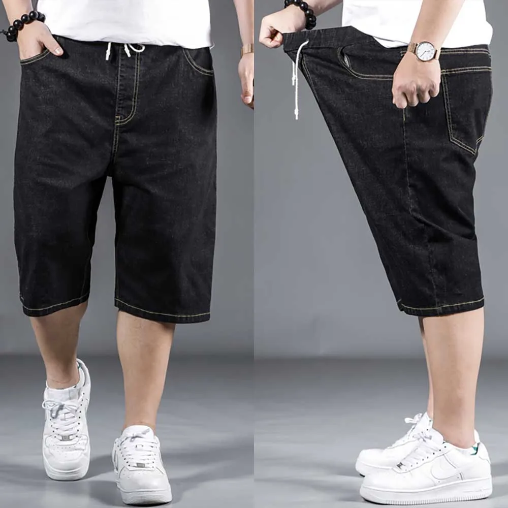 Новые модные джинсовые шорты мужские повседневные пляжные прямые Свободные