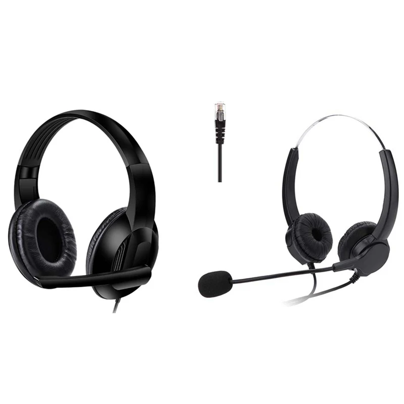 

VH500D RJ9 Bilateral Headphone Hands-Free Call Center Noise & Adjustable Fold Headphones 3.5Mm Wired Gaming Headphones
