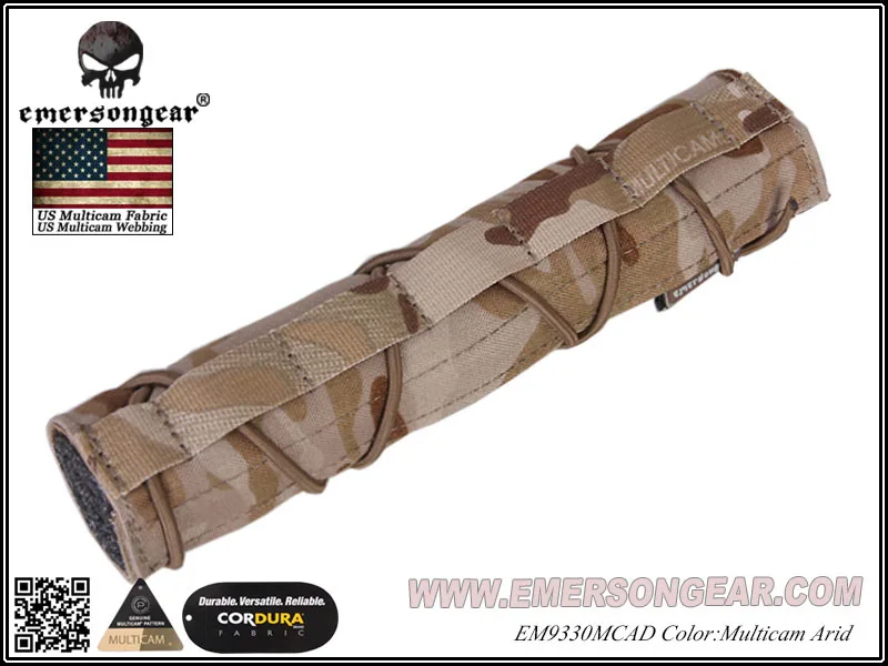 MCAD Emerson gear Emerson 22 см подавитель глушителя Mirage Cover Shield Sleeve глушитель чехол для страйкбола - Цвет: MCAD
