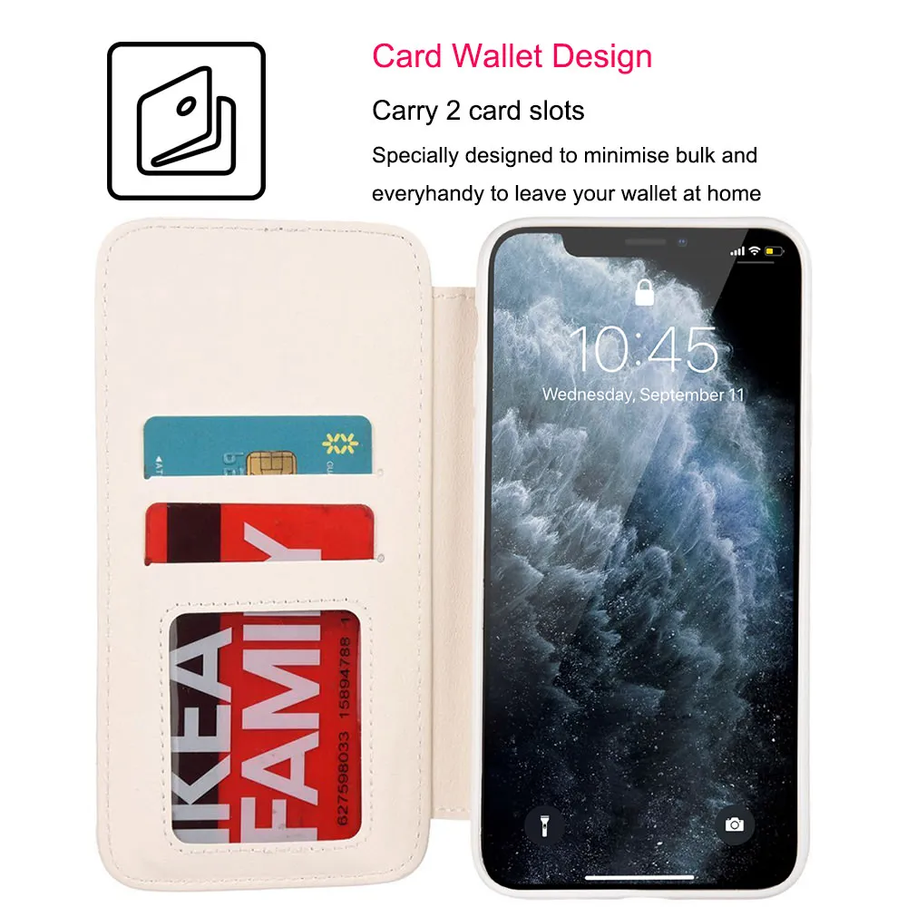Чехол-бумажник для IPhone SE2020 12 Mini 11 Pro Max X Xr Xs 8 Plus 7 6S 6 5 5S кожаный | Мобильные телефоны