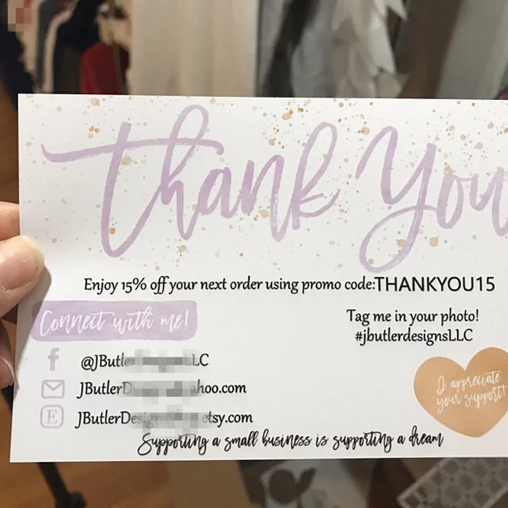 Открытка для малого бизнеса с возможностью печати на заказ-Добавьте логотип и