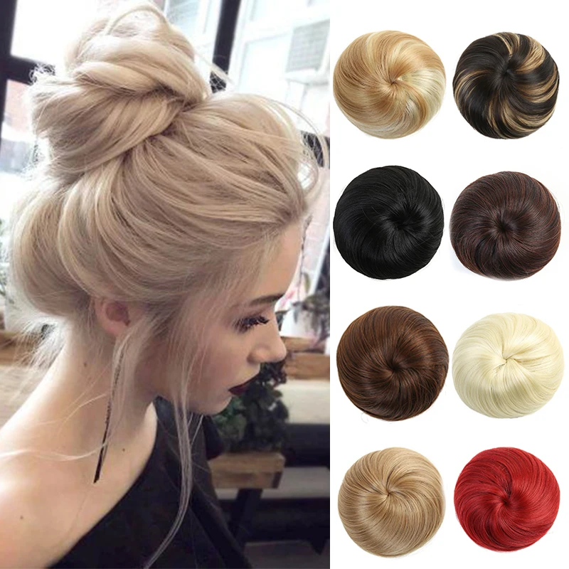 LUPU пончик шиньон зажим синтетические шиньоны с эластичными лентами волосы