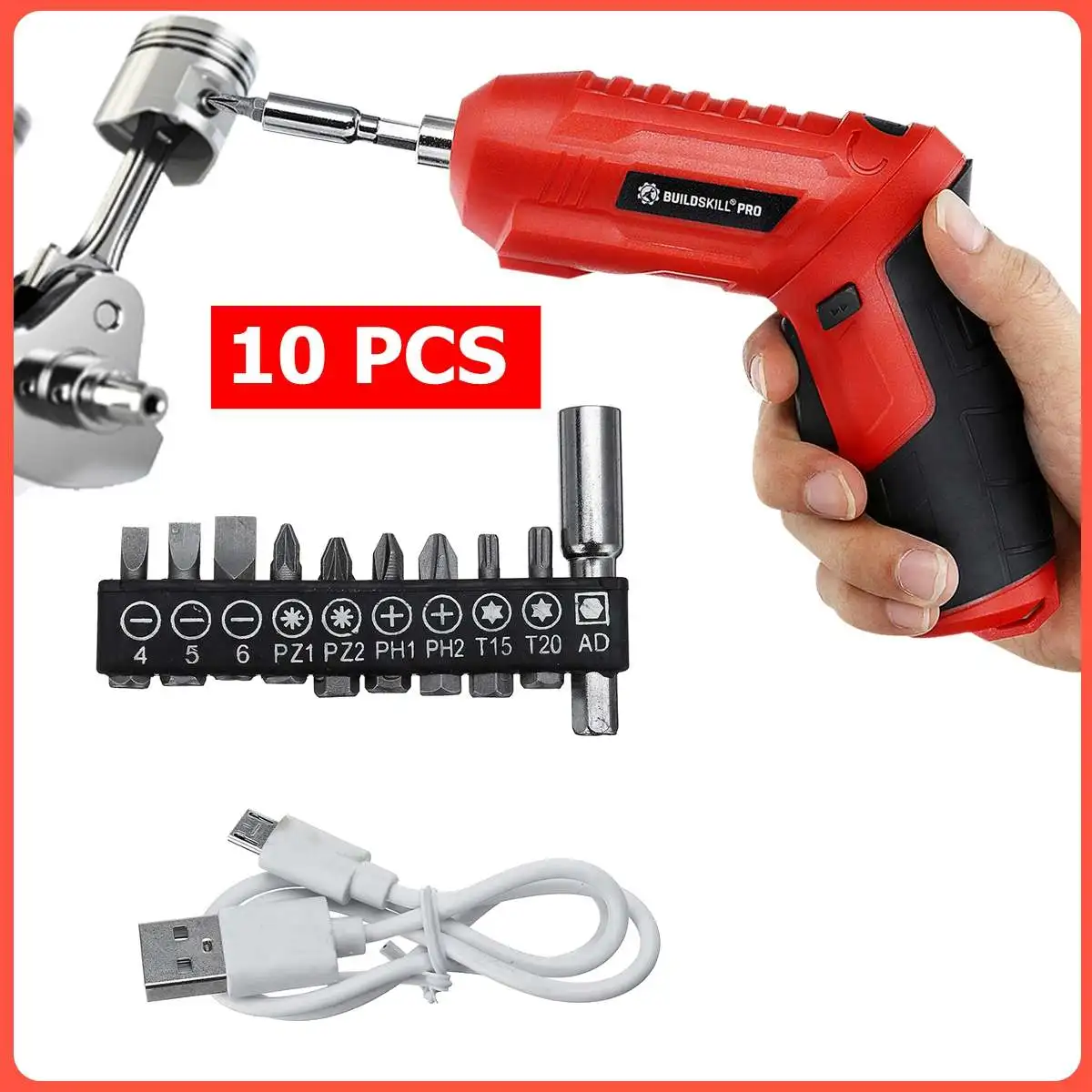 10/47pcs USB электрическая отвертка Мини электрическая дрель отвертка Перезаряжаемые Li-Ion Батарея Аккумуляторный шуруповёрт