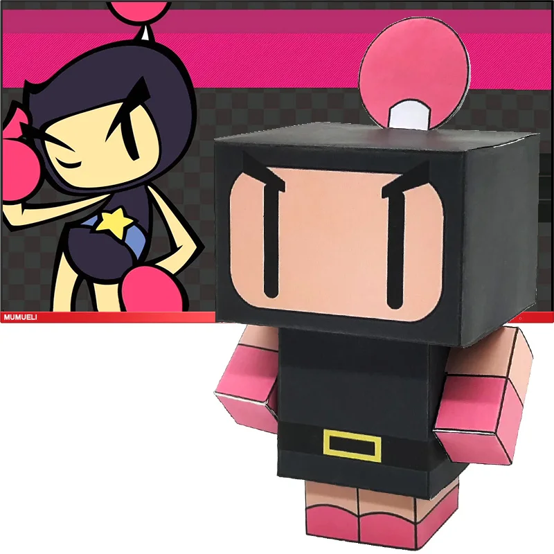 Bomberman мини складной резак без клея Милая 3D бумажная модель бумажное ремесло