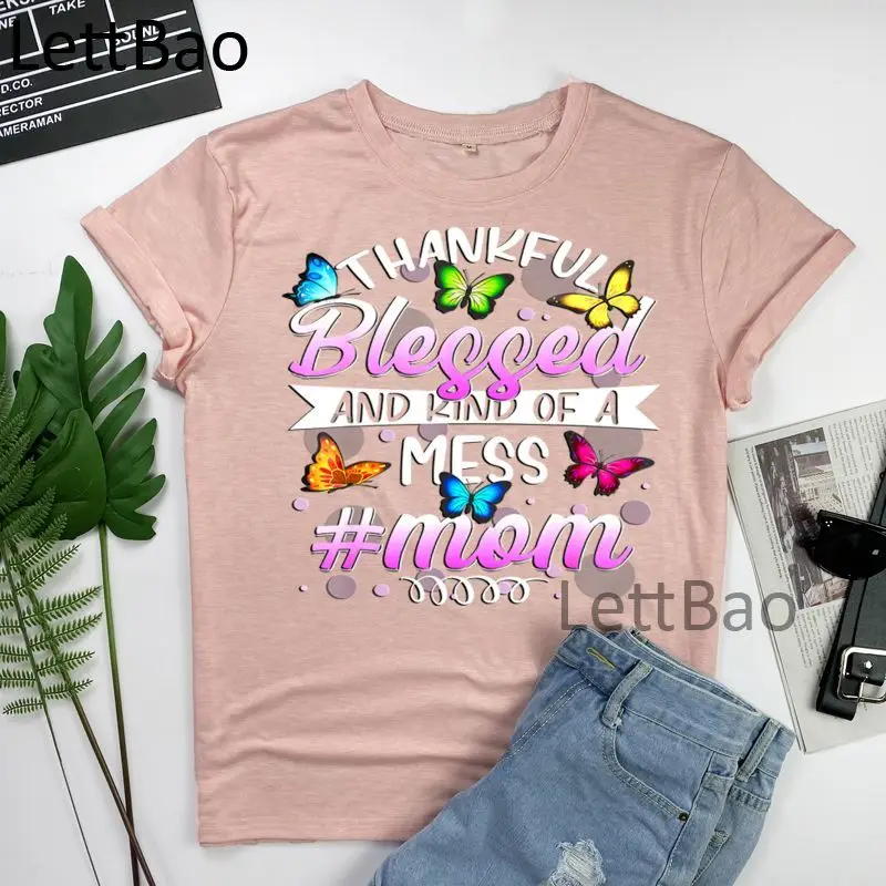 

Благодарны Blessed мама эстетику для женщин футболки 90s Мода Harajuku Ullzang футболки в уличном стиле, летние футболки с короткими рукавами